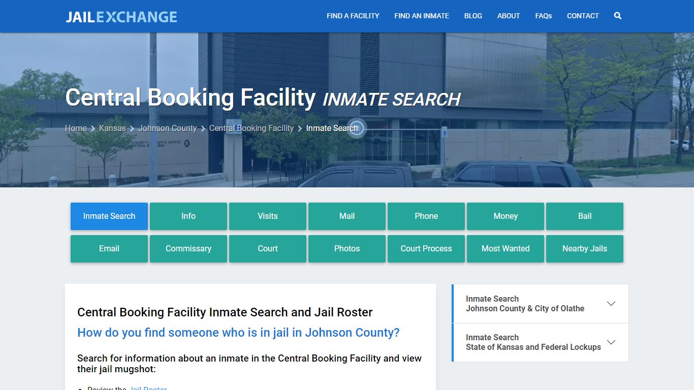 Inmate Search: Roster & Mugshots - Central Booking Facility, KS